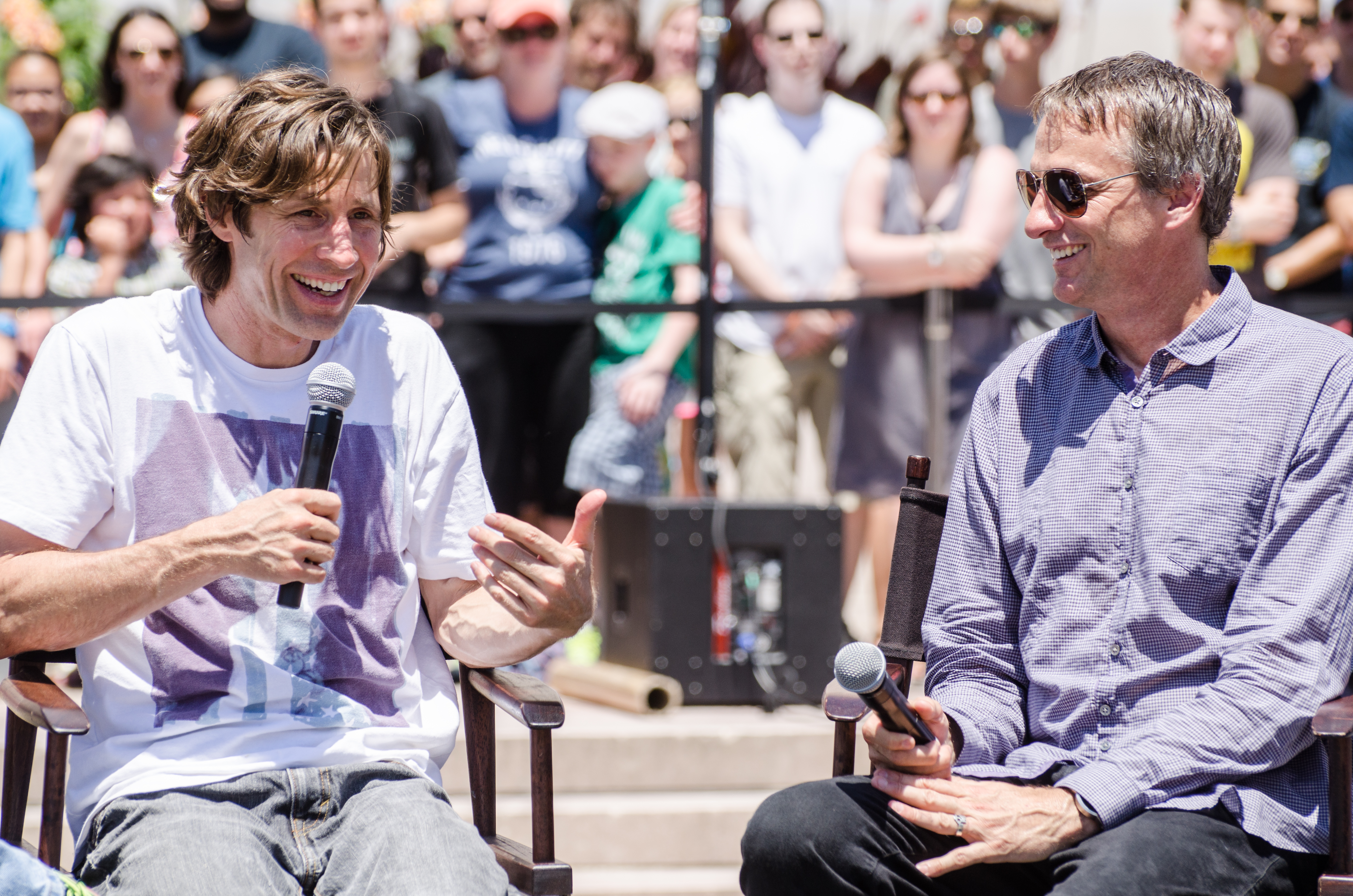 Rodney Mullen and Tony Hawk talk about their inventive process during one of our panels.