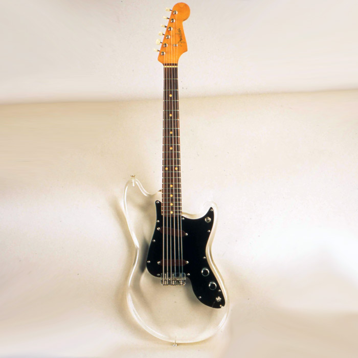 Image of Fender Lucite Duo-Sonic Guitar, 1960
