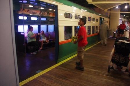 Exterior of a Chicago L Train featured in America on the Move, an exhibition at the National Museum of American History