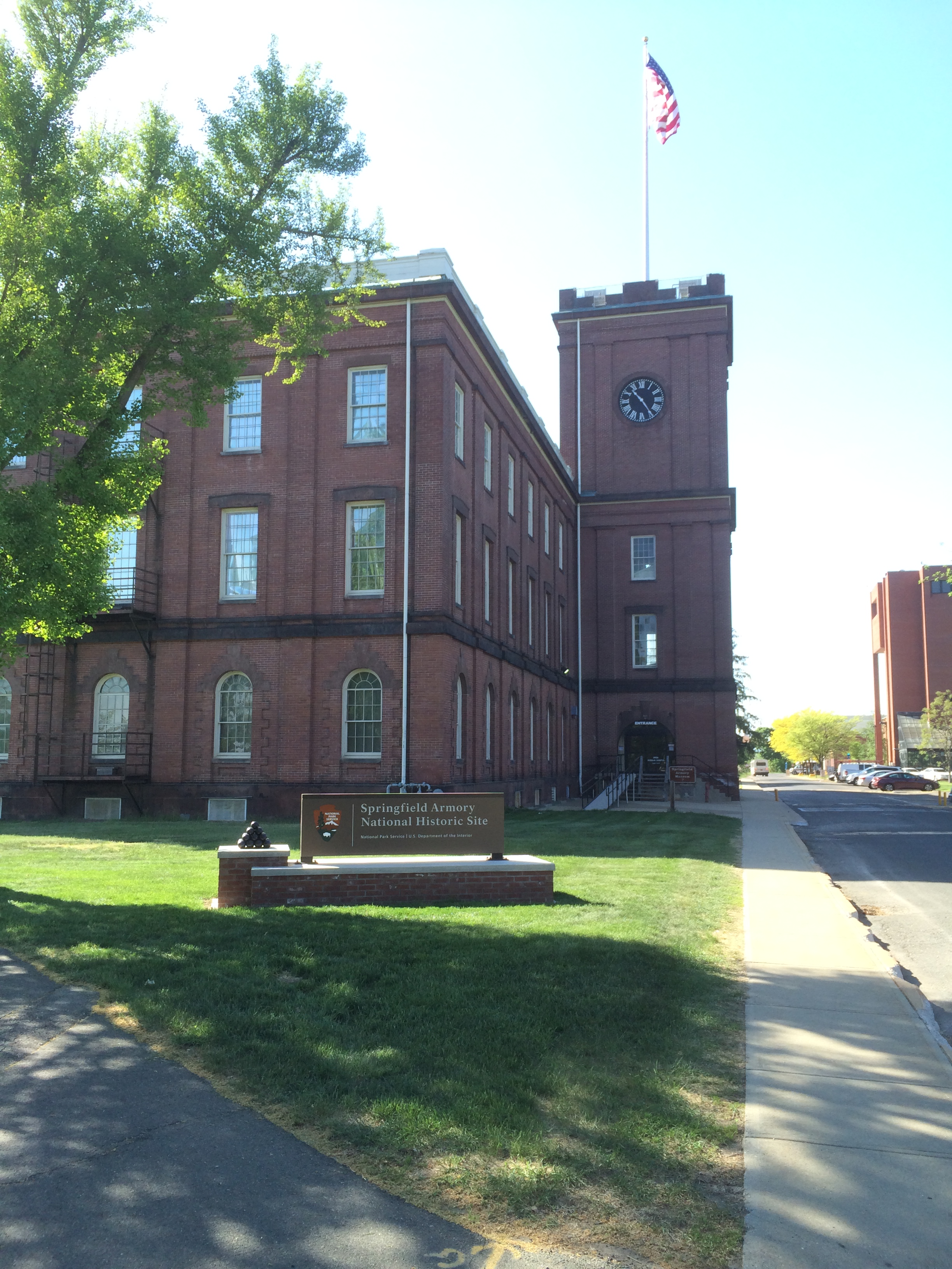 The Visitor’s Center of the Springfield Armory National Historic Site, which is now part of the campus of Springfield Technical Community College. Photo by Eric Hintz. 