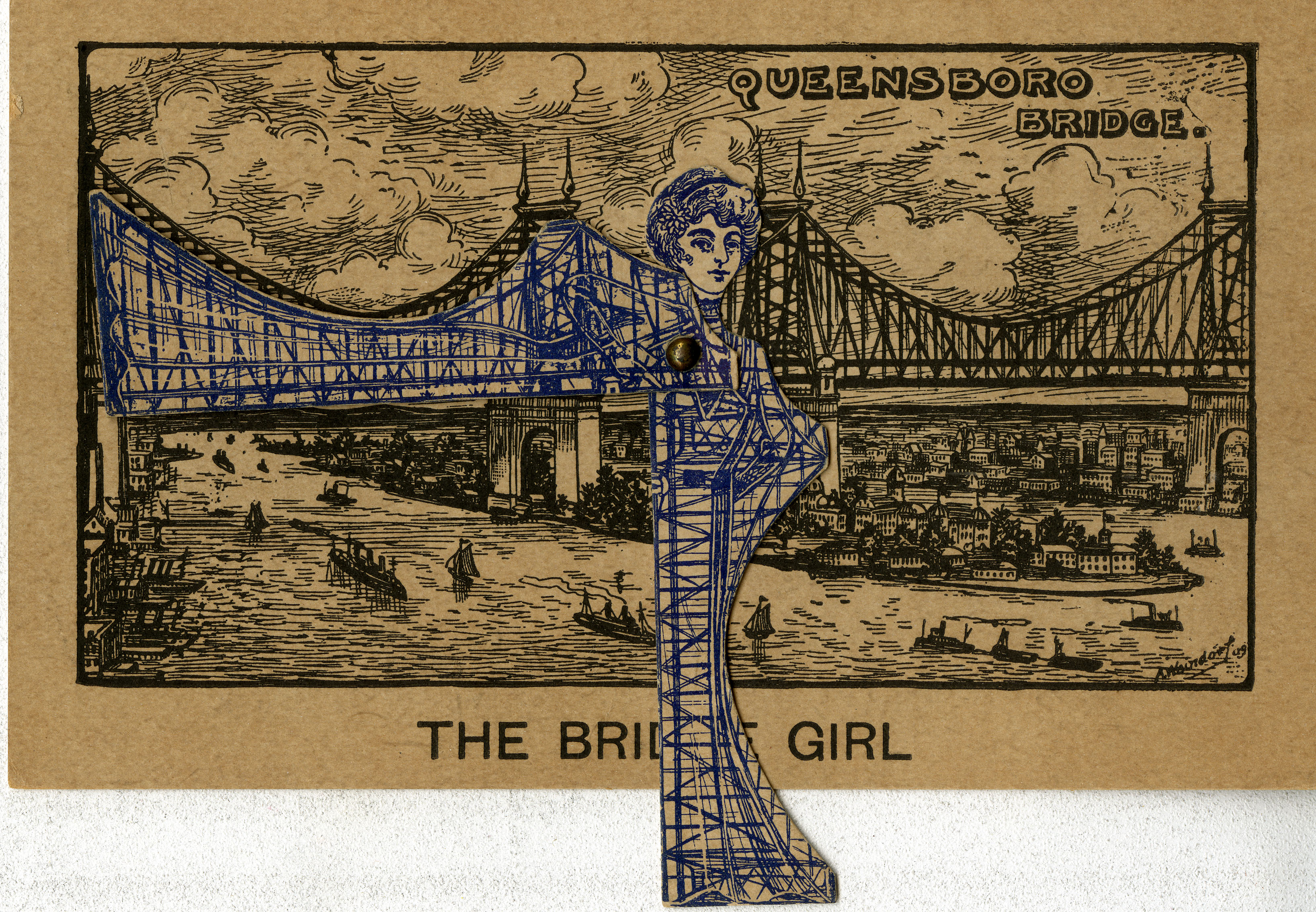 Postcard where "The Bridge Girl" appears.