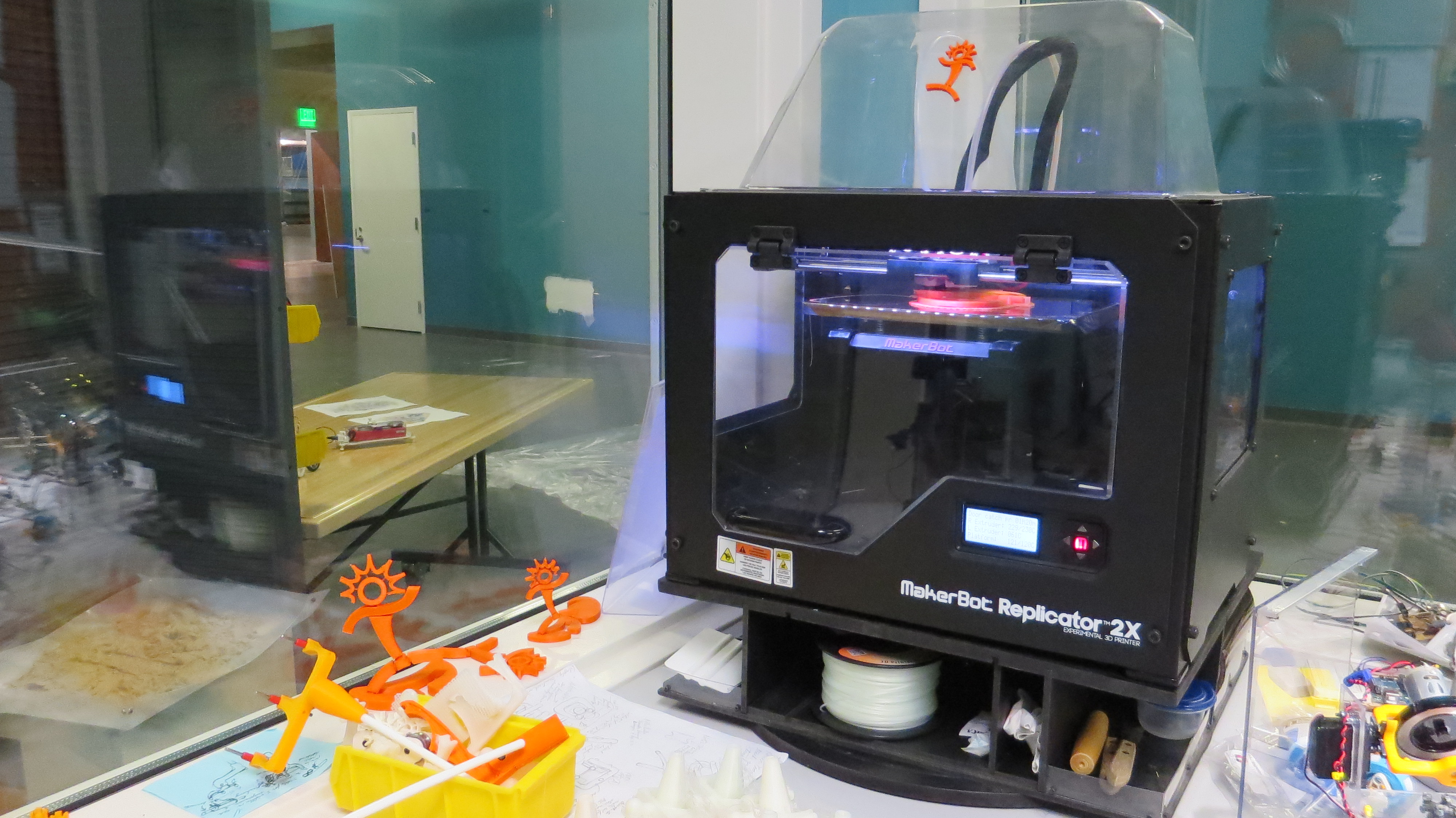 3D printer in use in Spark!Lab