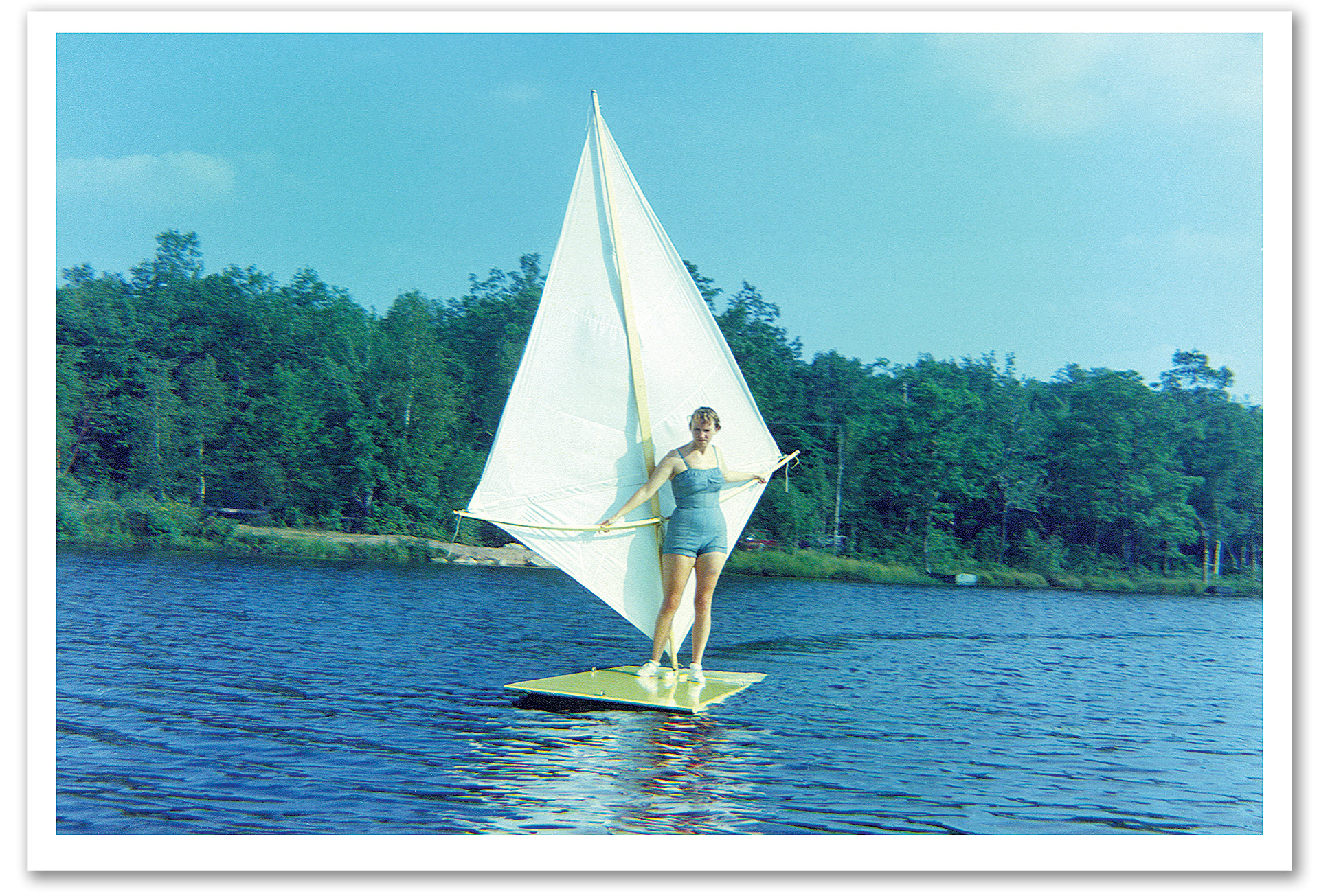 Image of Naomi Albrecht on a sailboard