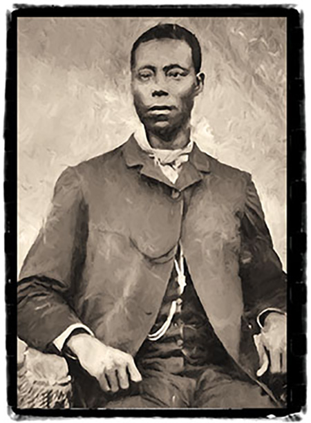 Three-quarters portrait photo of a Black man in a suit