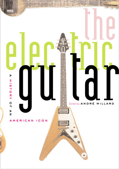 The Electric Guitar book cover, depicting a Gibson Flying V guitar