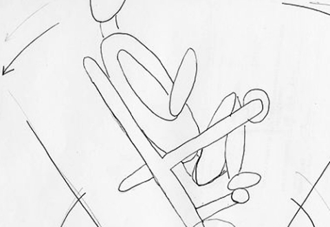 Invention sketch of accessible snowboard