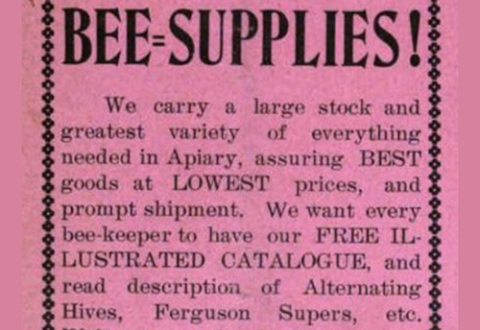 Kretchmer company print ad for bee supplies