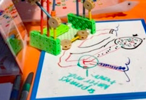 Computer-generated parts to invent something to help clean up the ocean