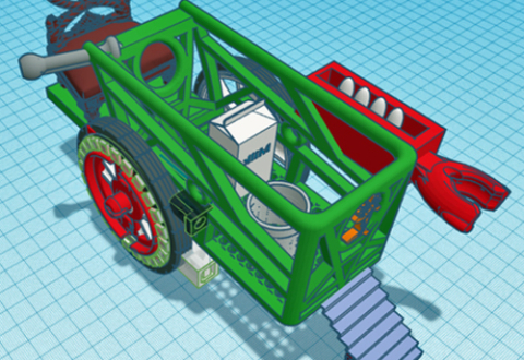 Computer-generated image of a shopping cart