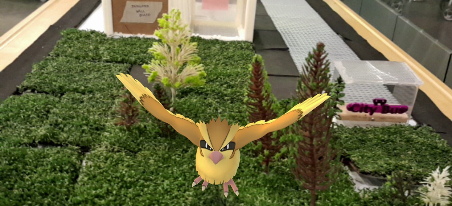 Pidgey at the design a planet-friendly city activity