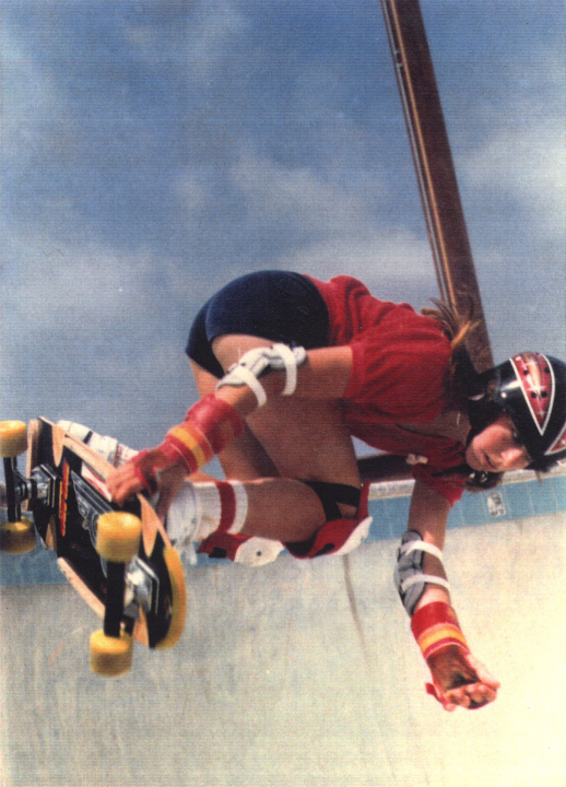 Cindy Whitehead skateboarding in the 70s.