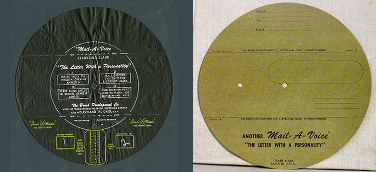 Composite image of front and back of recording disk.