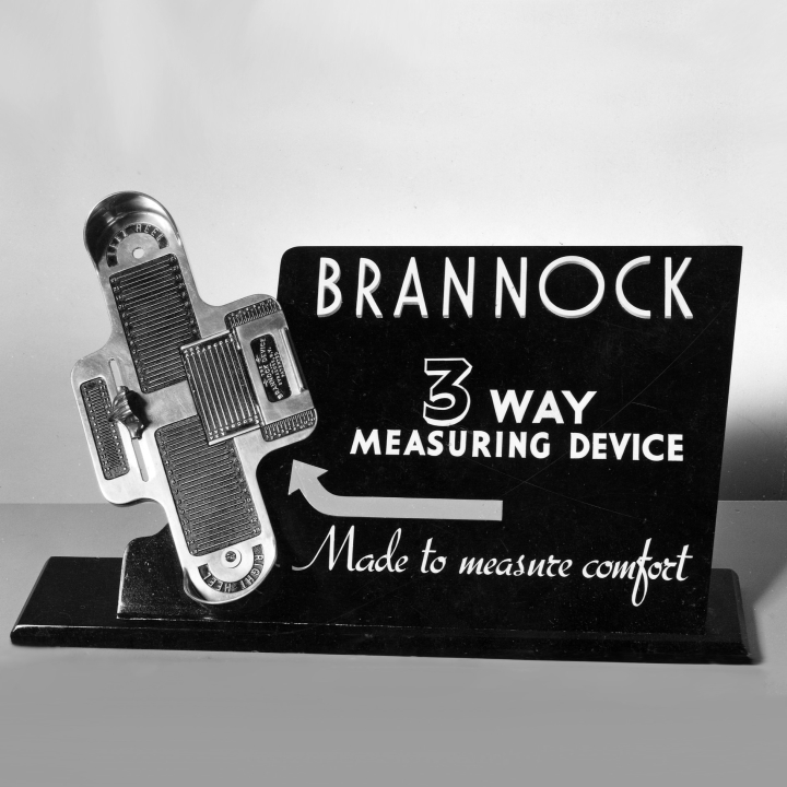 Point-of-sale display of Brannock device