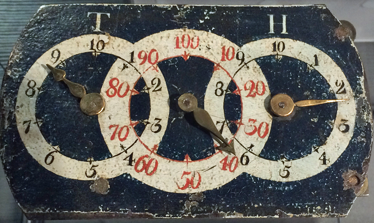 An odometer, possibly designed by Franklin, about 1763