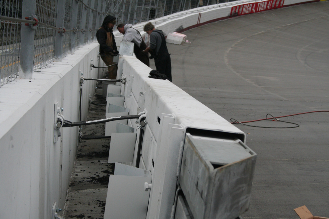 Instillation of the SAFER barrier at the Bristol Motor Speedway and Dragway in 2010.