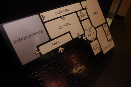 Tactile map of an exhibition located at the National Museum of American History