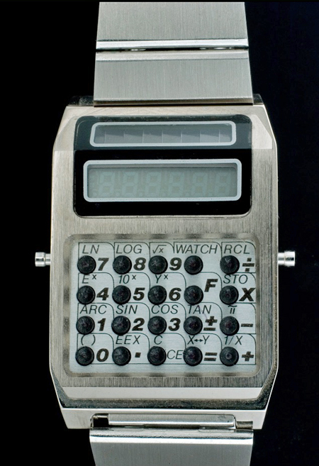 Chronar solar calculator watch, around 1977