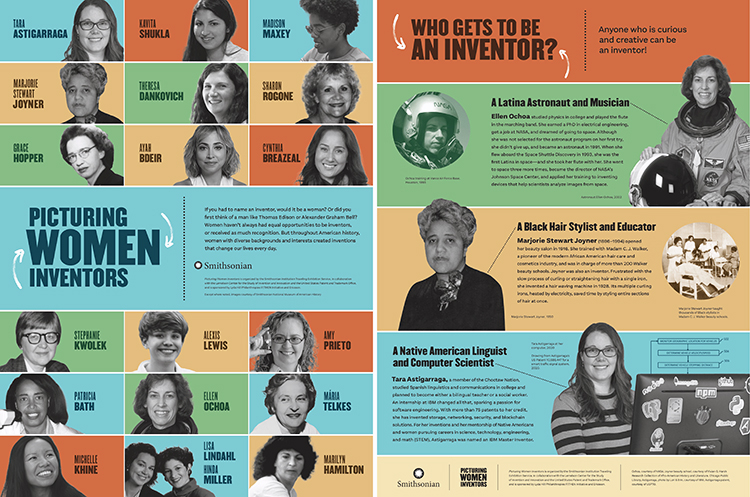 Poster showing the women featured in Picturing Women Inventors