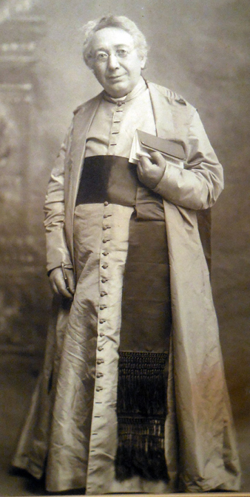 Full-length photo of Bouchet in clerical robes