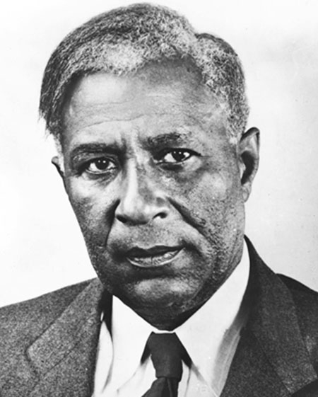 Head-and-shoulders portrait photo of an older Garrett Morgan