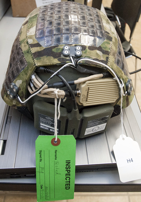 Helmet equipped with solar panel