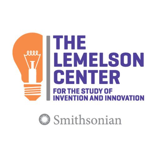 Orange and purple lightbulb logo for the Lemelson Center for the Study of Invention and Innovation.