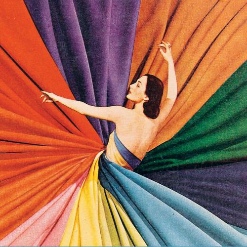 The Color Revolution book cover art showing a woman in a swirl of multicolored fabrics